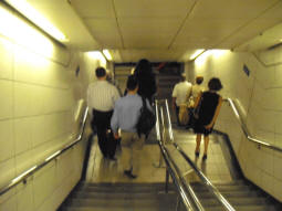 Some stairs between the Northern Line and DLR platforms (June 2009)