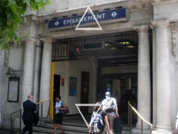 Entrance from the Embankment itself