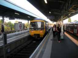 The platforms from by the Central line westbound platform