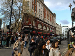 One of the original station buildings which originally contained a ticket hall and lifts is now mostly a restaurant but still has two entrances to the subsurface ticket hall