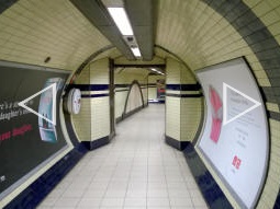 Looking towards the platforms coming from the lifts