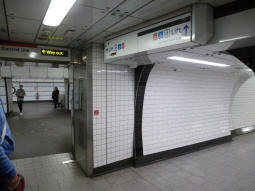 Heading to the Central line from the Northern line, lifts to the way out and the Northern line to the right