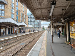 The Overground platforms from the northbound