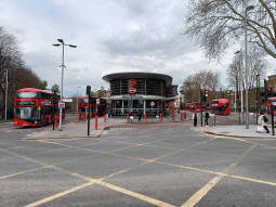 The bus station which also contains an entrance to the Underground and Overground station