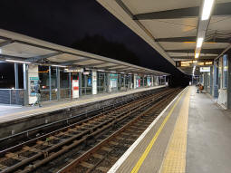 The platforms from the eastbound