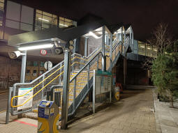 One of the staircases and lifts up to the eastbound platform