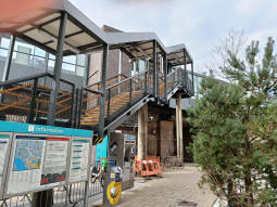 Looking up to the eastbound platform