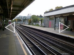 Through platforms from the westbound through platform