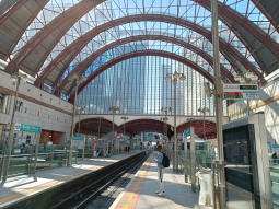 The platforms from one of the ones for trains to Stratford