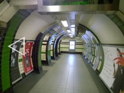Looking towards the lifts coming from the platforms