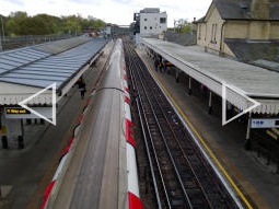 Platforms from the footbridge