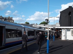 One of the Overground East London line platforms