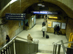 One of the entrances under the National Rail station