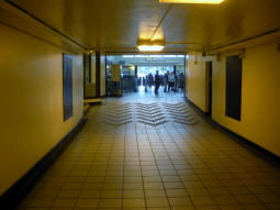 Looking towards the ticket hall from by the stairs down from the eastbound platforms
