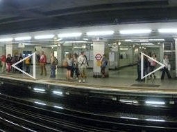 Panorama of the westbound platform from the eastbound