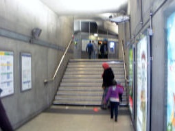 Looking towards the ticket hall from the subway