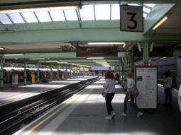 The platforms from the eastbound island