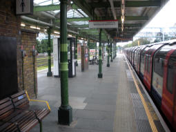 Westbound platforms: bay on left, through on right